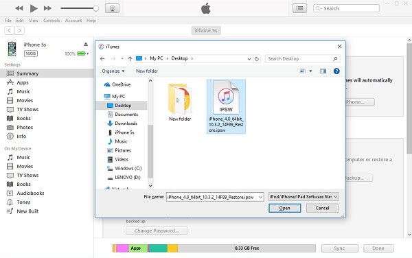 volver a ios 26 con IPSW