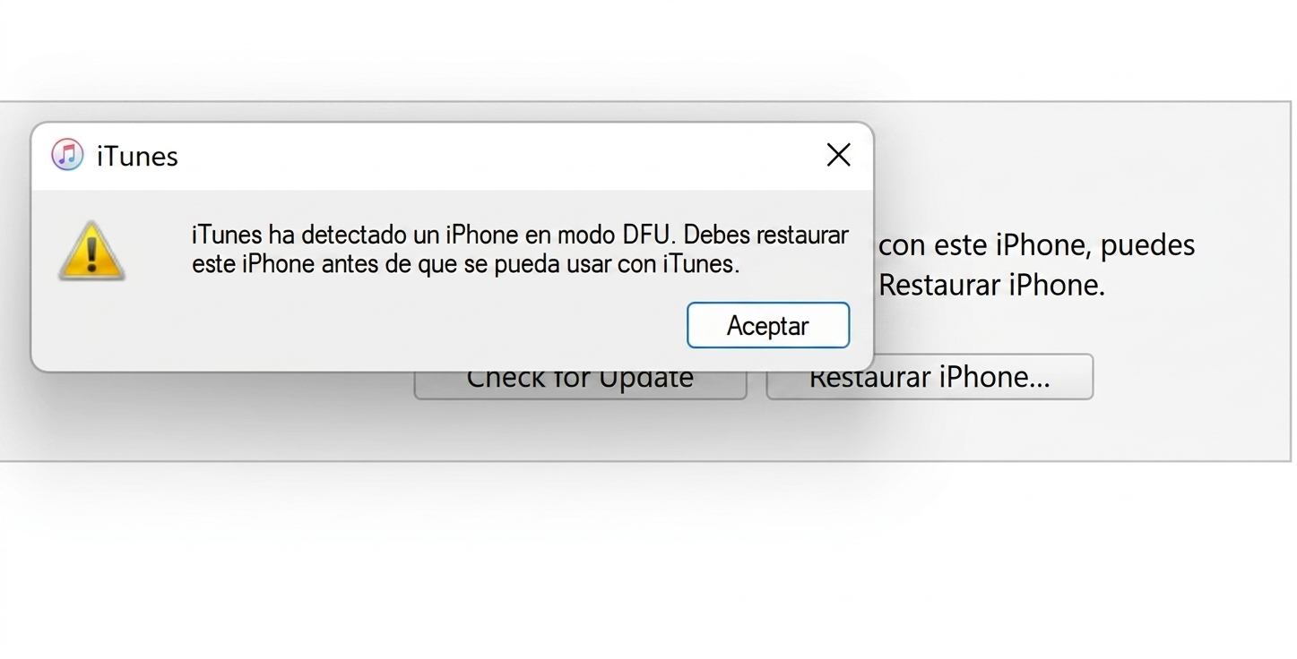 restaurar celular en DFU modo