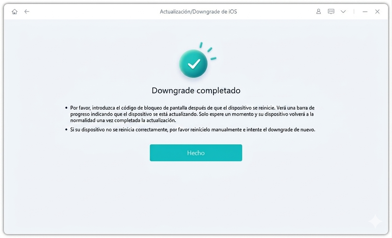 volver de ios 27 a ios 26