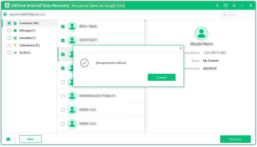 recuperar datos de wechat en android