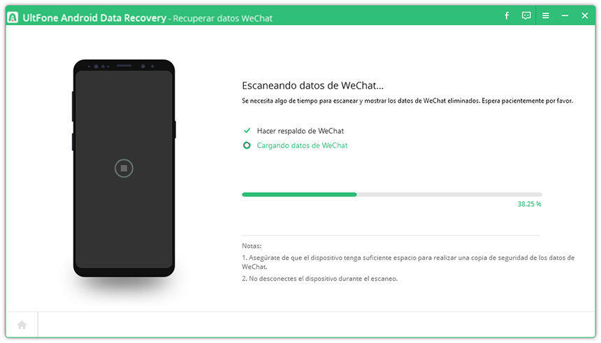 escaneando datos de wechat