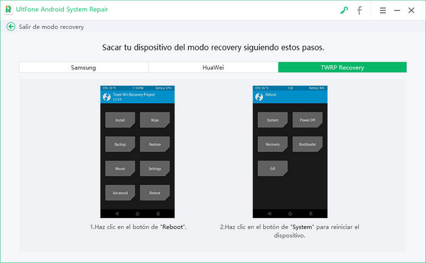 salir del modo recovery en android