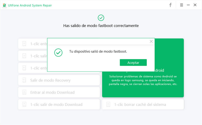 salir del modo fastboot con éxito