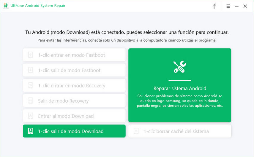 salir del modo download en android