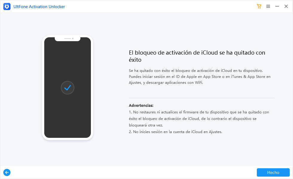 icloud activation lock removed successfully