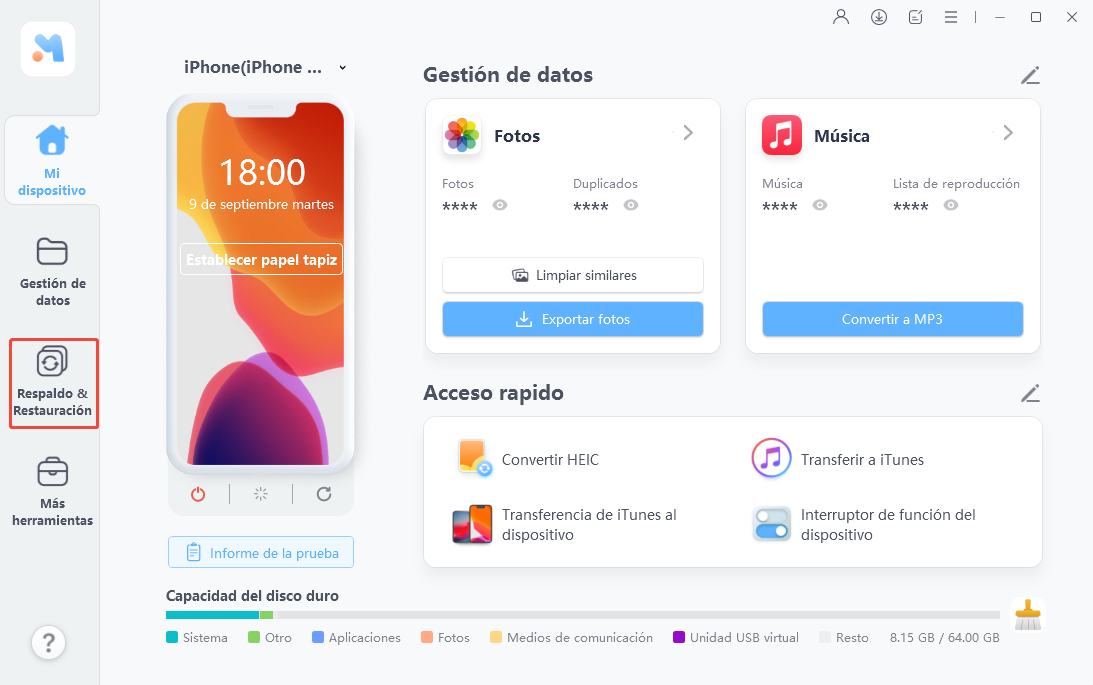 Copia de seguridad del iPhone antiguo