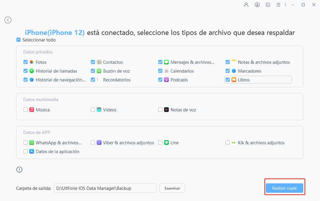 Copia de seguridad del iPhone antiguo