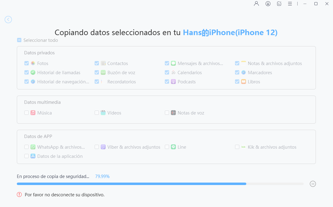 Copia de seguridad del iPhone antiguo