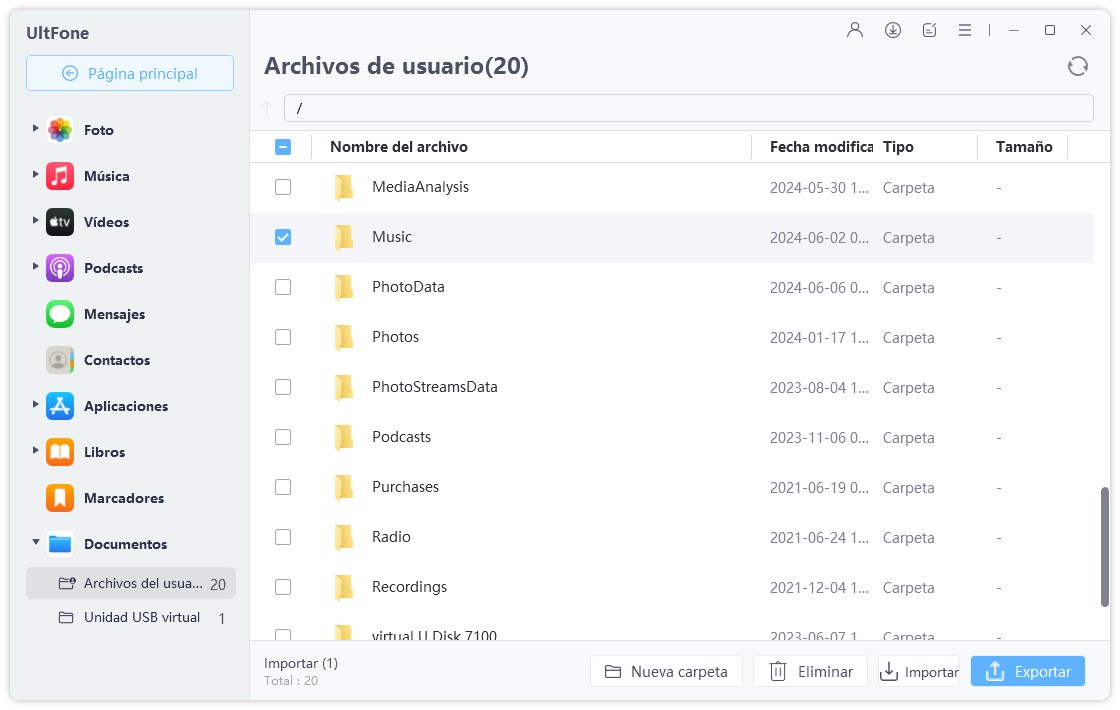 import files to the file manager