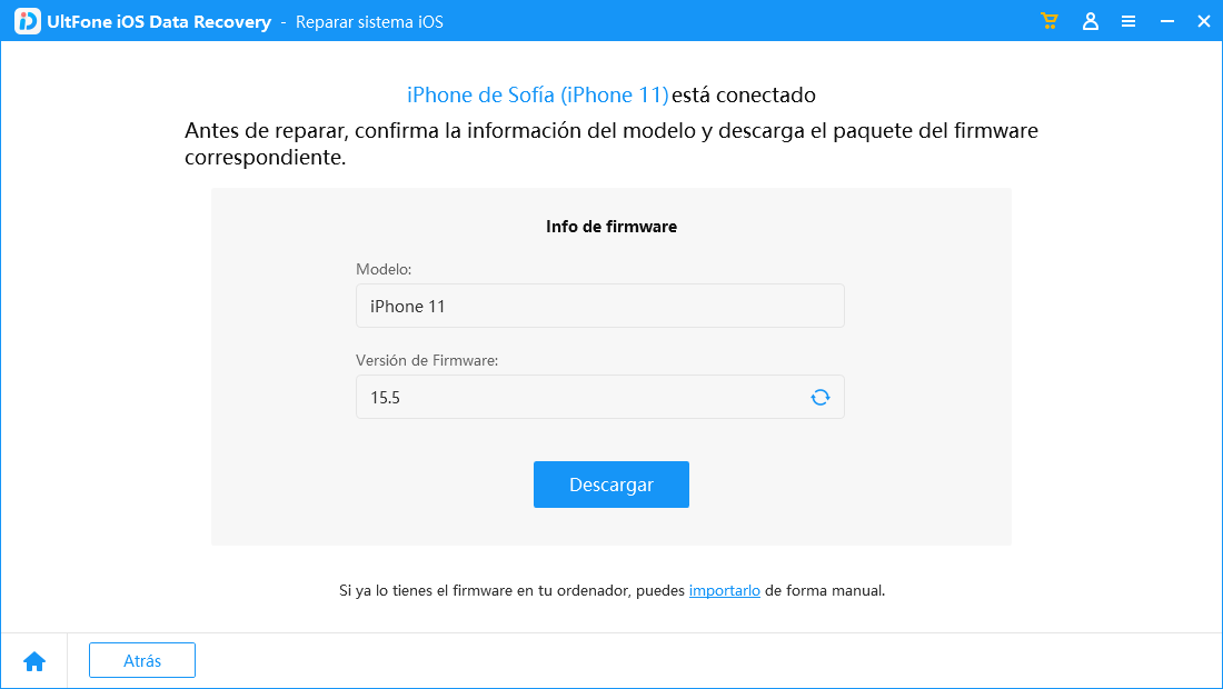 descargar firmware para reparar