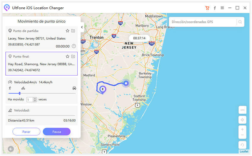 Gu A De UltFone IOS Location Changer Cambie La Ubicaci N GPS De IOS Y   Empezar A Mover 