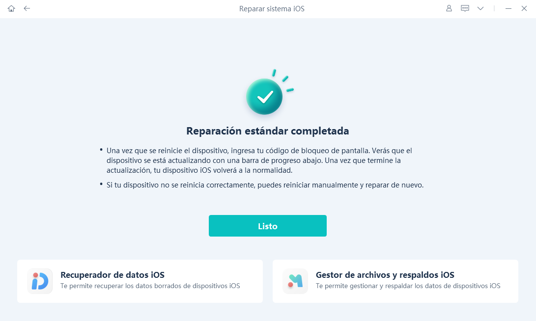 Salir del modo de recuperación en iPhone 17